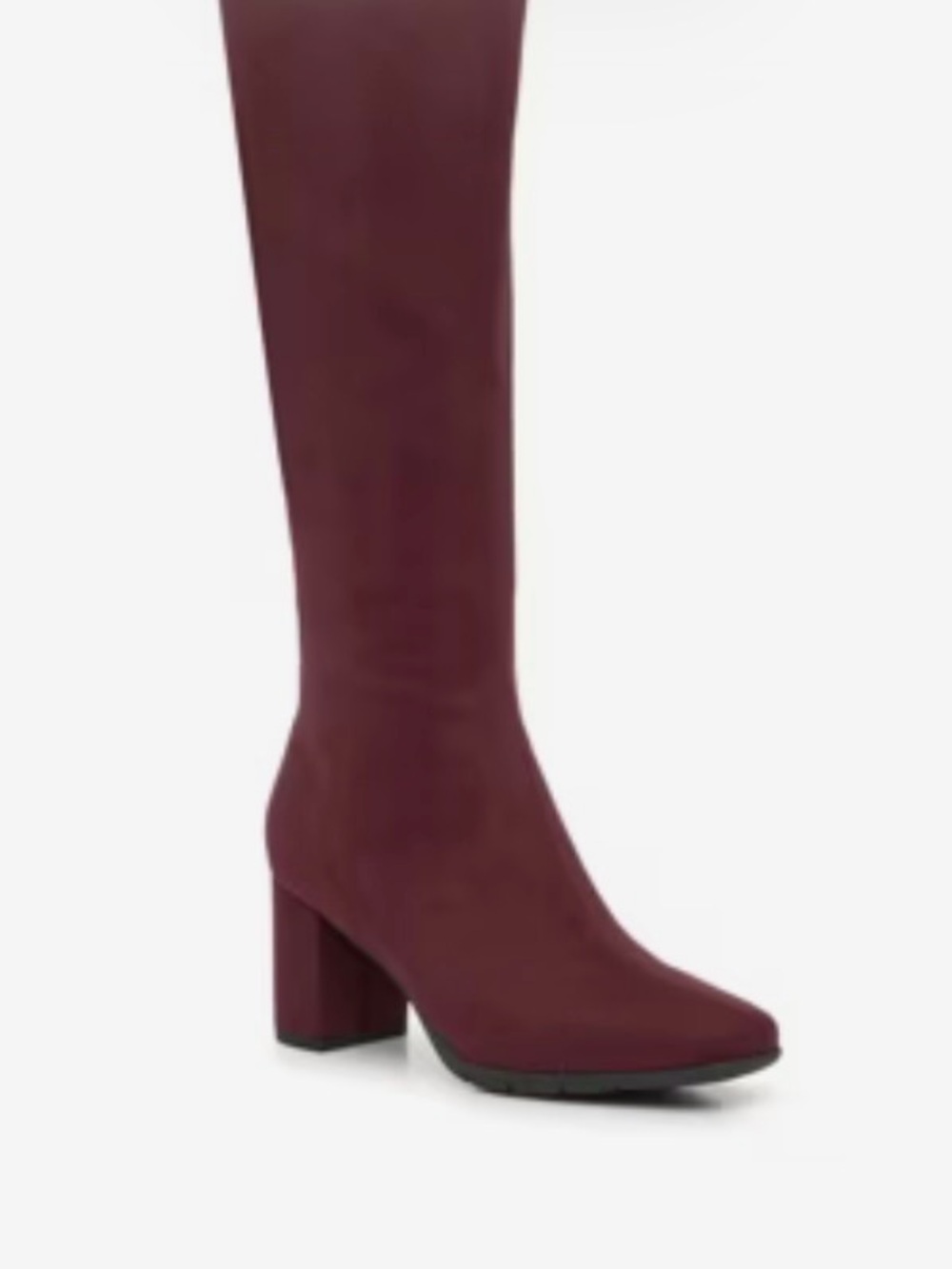 AEROSOLES Tall Block Heel Boots in Burgundy Wine